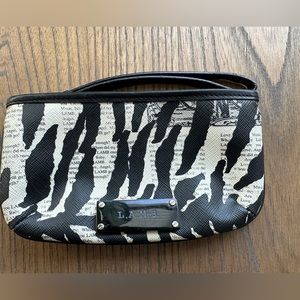 L.A.M.B. Newspaper print design Y2K GWEN STEFANI ZEBRA NEWSPAPER PRINT WRISTLET